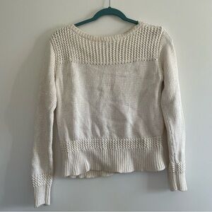 Ralph Lauren Black Label Cotton Blend Boatneck Cream Women’s Sweater Size Medium